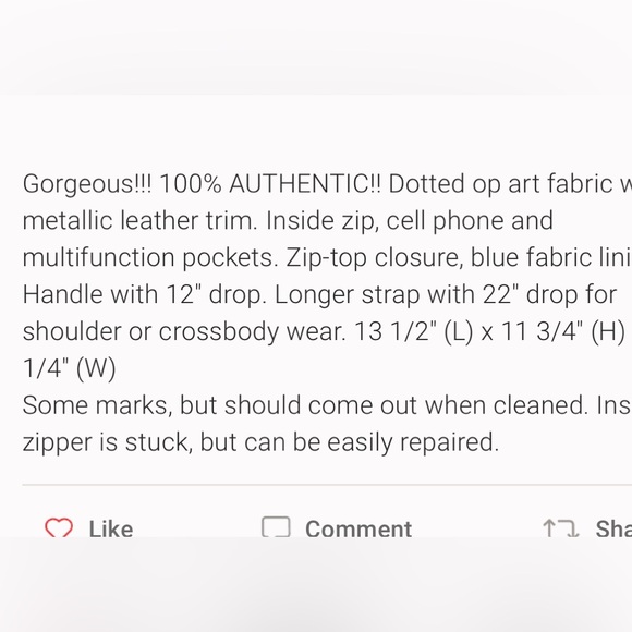 Coach Madison Isabelle Dotted OP Art Shoulder Bag Purse - Picture 12 of 12